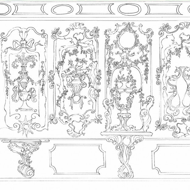 Les Dominotiers Suite Ducale Noir & Blanc Behang DOM 189-2