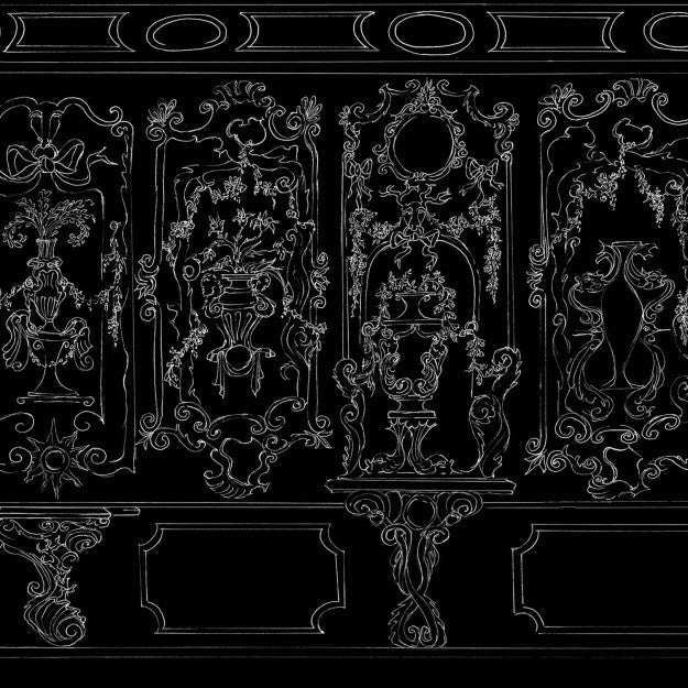 Les Dominotiers Suite Ducale Noir Behang DOM 189-3