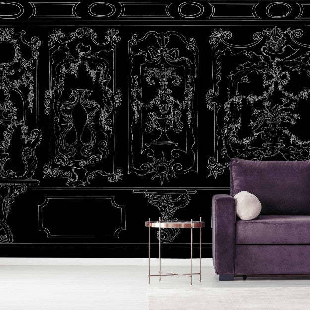 Les Dominotiers Suite Ducale Noir Behang DOM 189-3