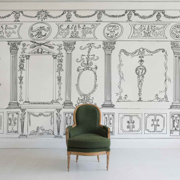 Les Dominotiers Suite Impériale Noir & Blanc Behang DOM 190-2