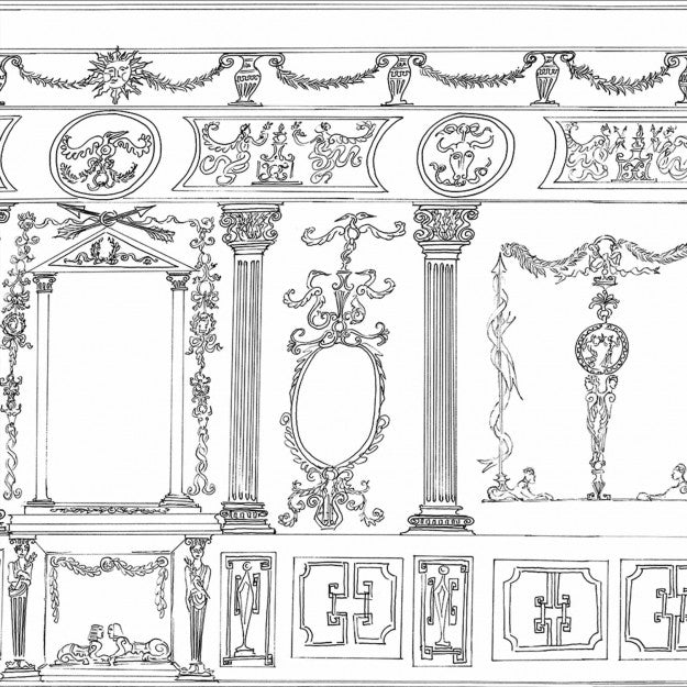 Les Dominotiers Suite Impériale Noir & Blanc Behang DOM 190-2