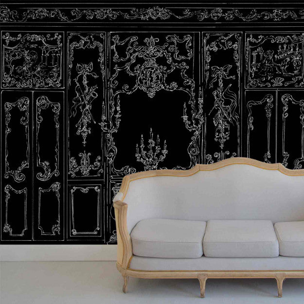 Les Dominotiers Suite Royale Noir Behang DOM 188-3