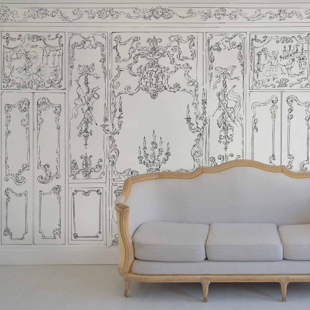 Les Dominotiers Suite Royale Noir & Blanc Behang DOM 188-2
