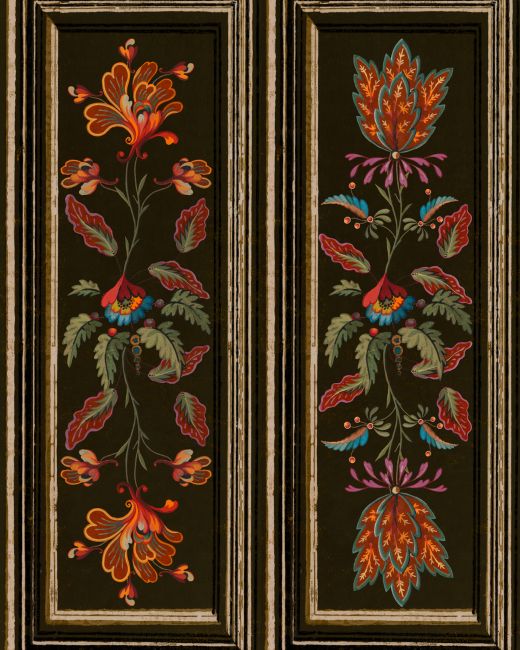 Mind The Gap Tyrolean Panel Black Behang