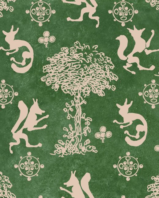 Mind The Gap The Silly Fox Emerald Behang