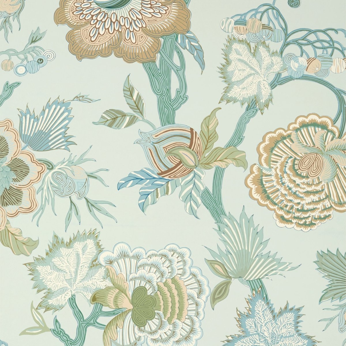 Thibaut Indienne Indienne Jacobean Behang T36417 - LAB COLOUR THE WORLD