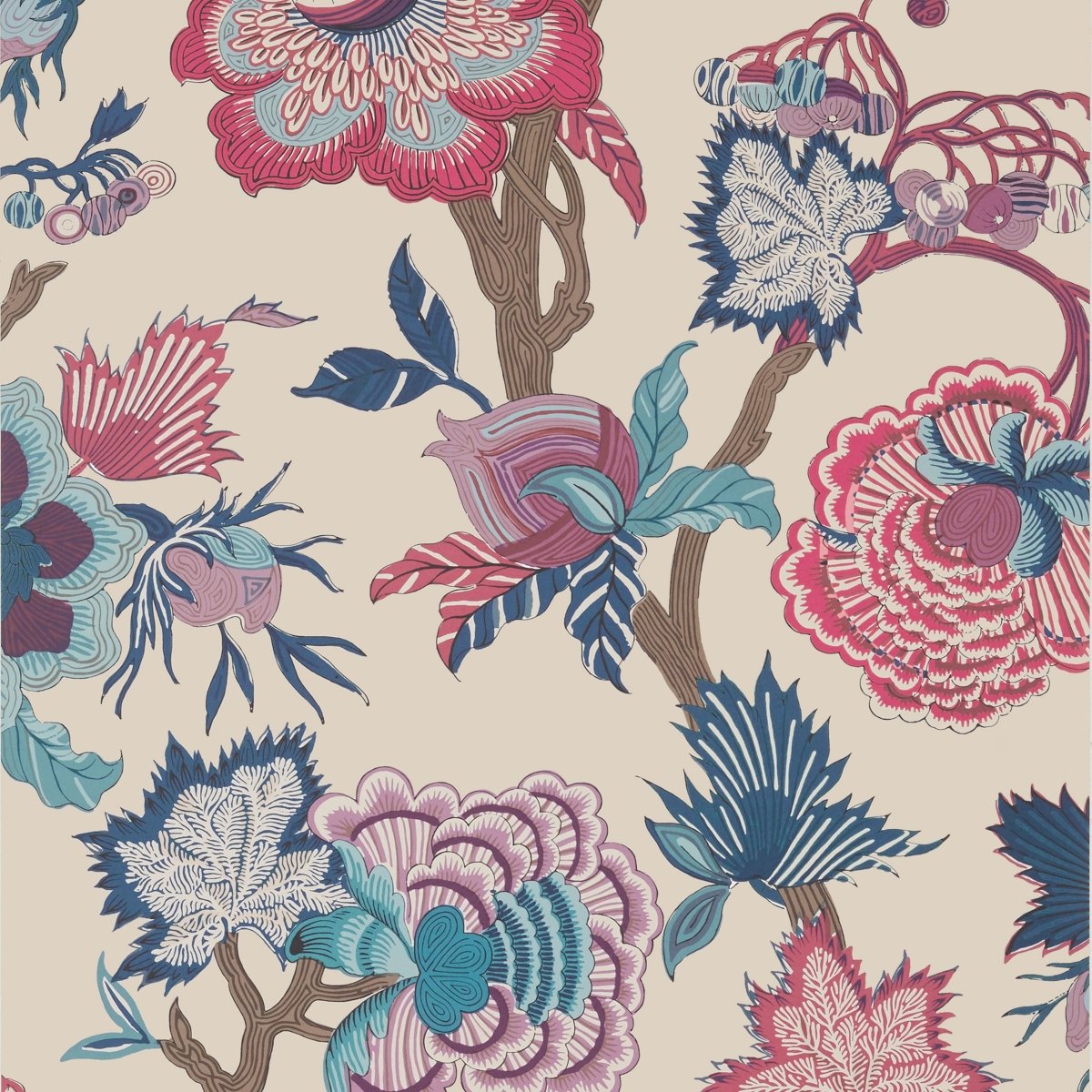 Thibaut Indienne Indienne Jacobean Behang T36419 - LAB COLOUR THE WORLD