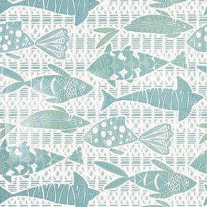 Thibaut Islander BATIK FISH Spa Blue T15871 - LAB COLOUR THE WORLD