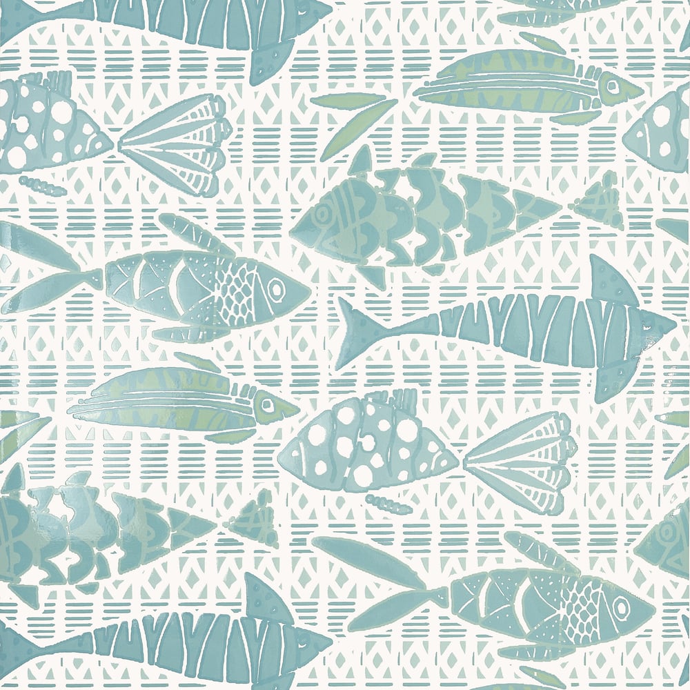Thibaut Islander BATIK FISH Spa Blue T15871 - LAB COLOUR THE WORLD