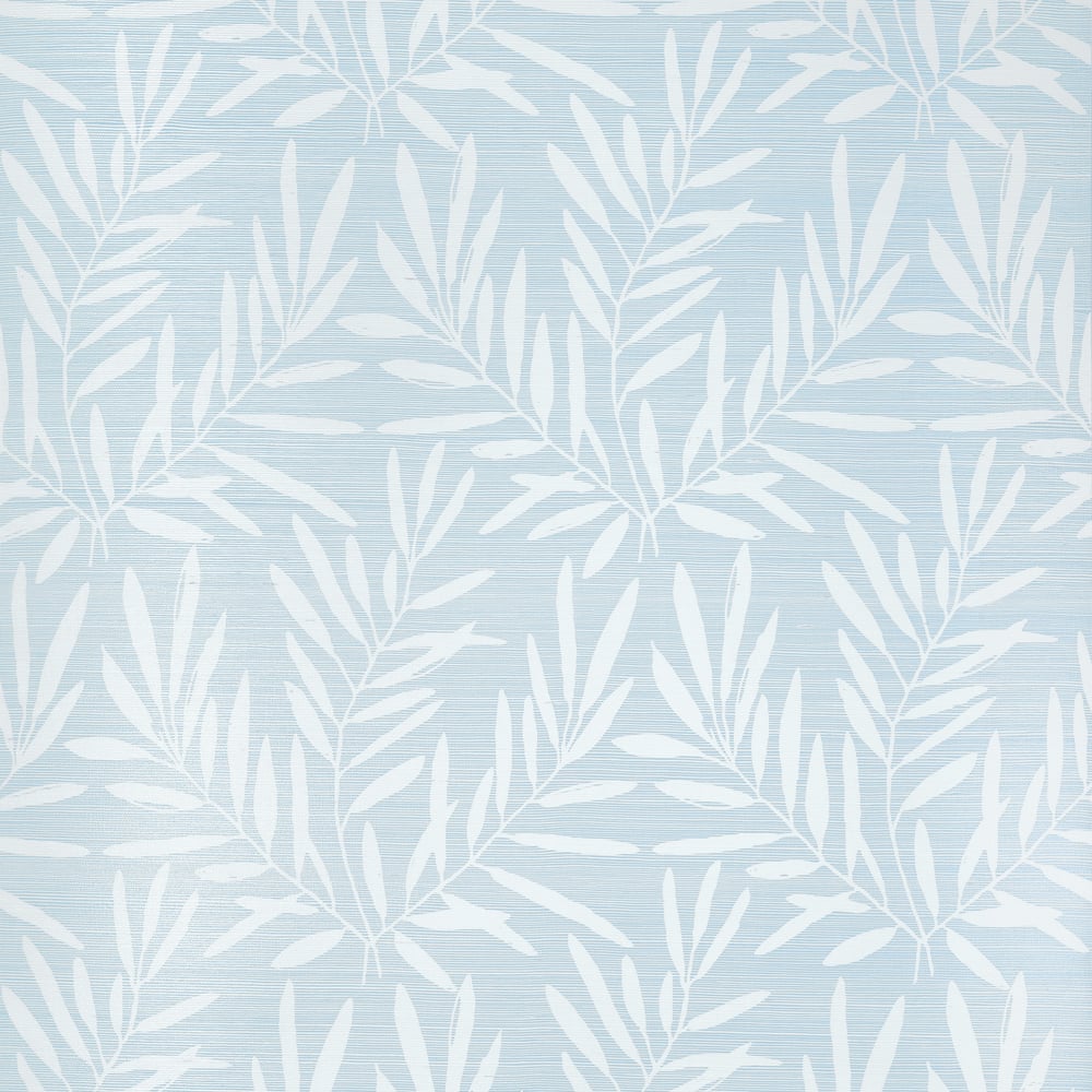 Thibaut Islander SUMMER LEAVES Light Blue T15804 - LAB COLOUR THE WORLD