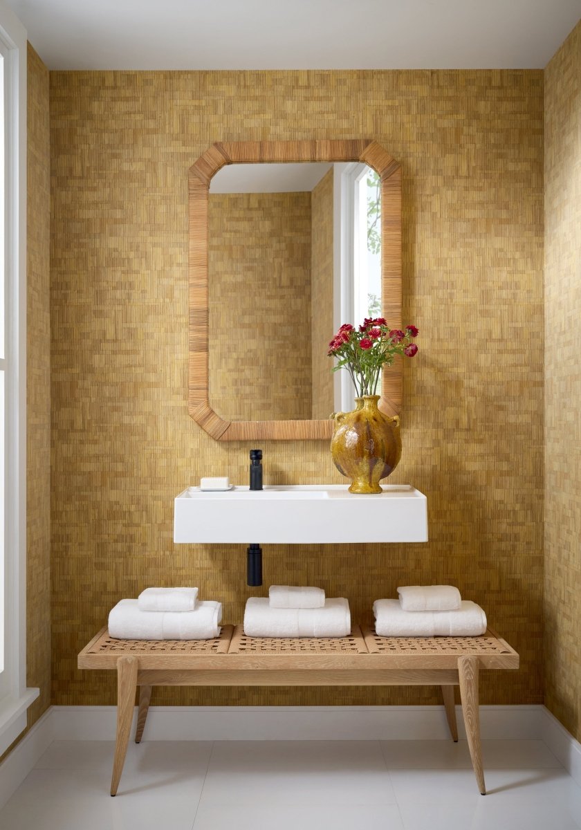 Thibaut Modern Resource 4 Bamboo Mosaic Behang T41022 - LAB COLOUR THE WORLD