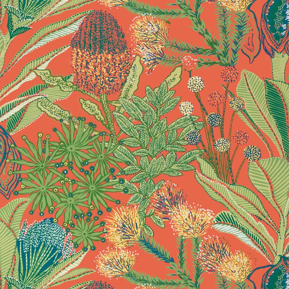 Thibaut Palm Grove Protea Behang T13906 - LAB COLOUR THE WORLD