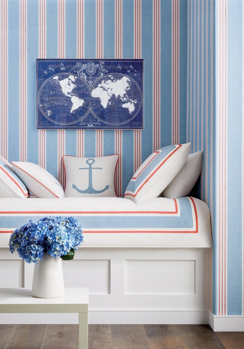 Thibaut Pavilion Canvas Stripe Behang T13362 - LAB COLOUR THE WORLD