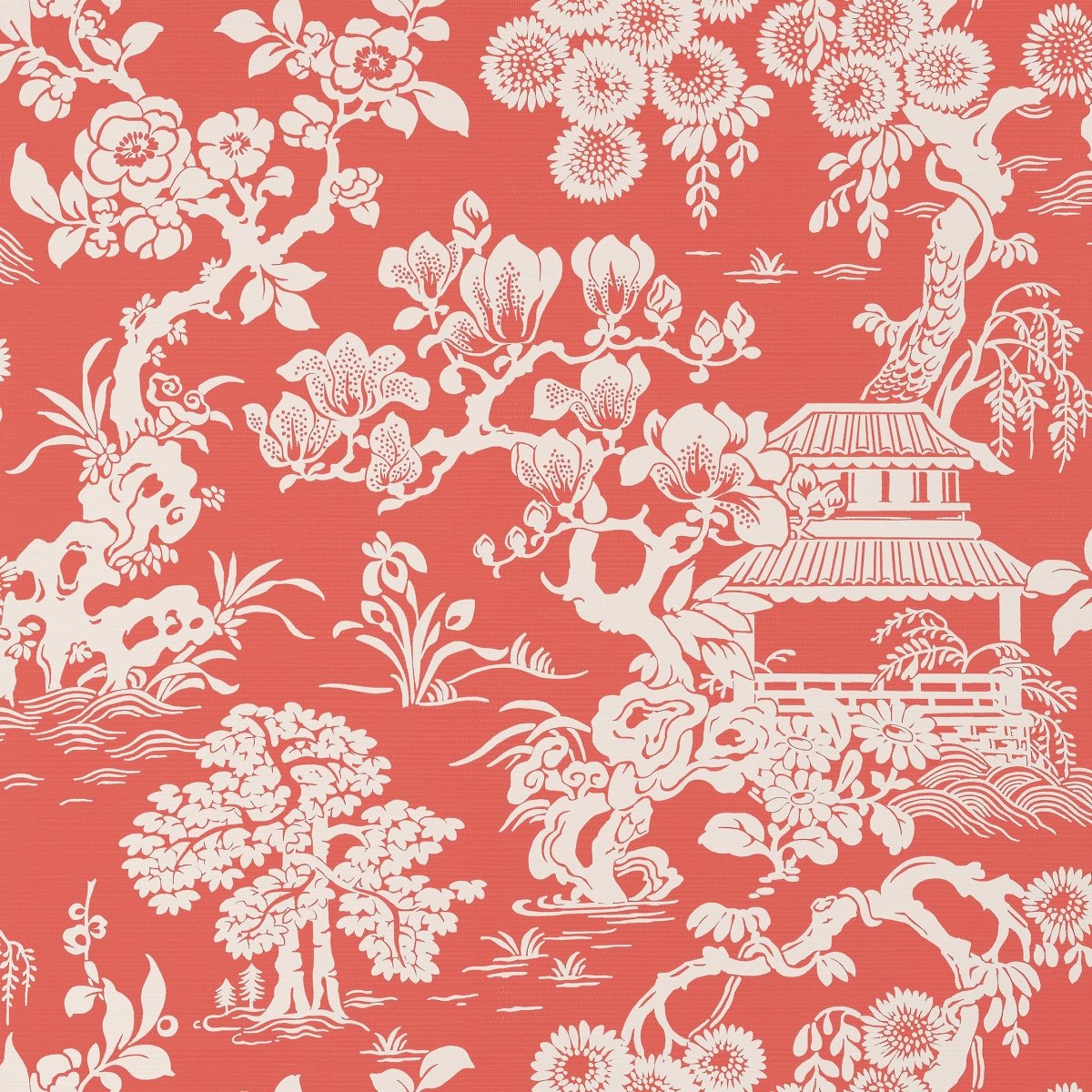 Thibaut Pavilion Japanese Garden Behang T13305 - LAB COLOUR THE WORLD