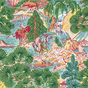 Thibaut Sojourn Pagoda Trees Behang T42026 - LAB COLOUR THE WORLD