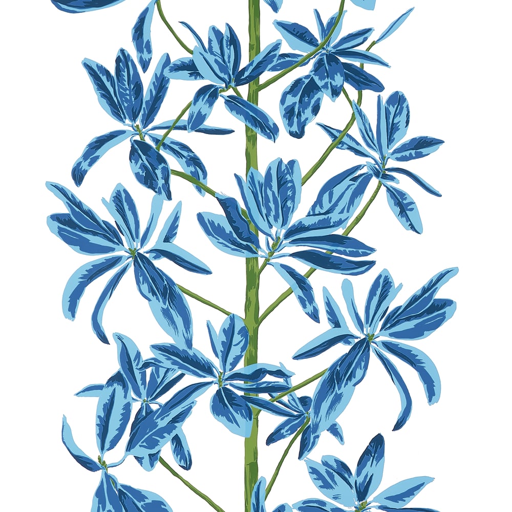 Thibaut Wanderlust MANGROVE TREE Blue and White T45032 - LAB COLOUR THE WORLD