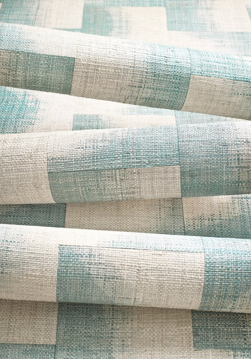 Thibaut Yutori Raffia Squares Behang T24429 - LAB COLOUR THE WORLD