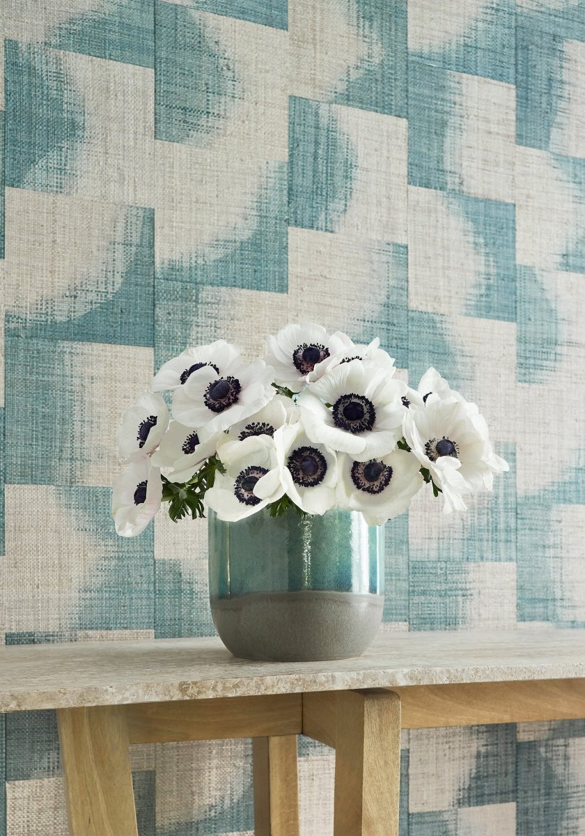 Thibaut Yutori Raffia Squares Behang T24429 - LAB COLOUR THE WORLD