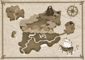 Coordonné Random Kids Treasure Map behang 9700072 behang afbeelding 1