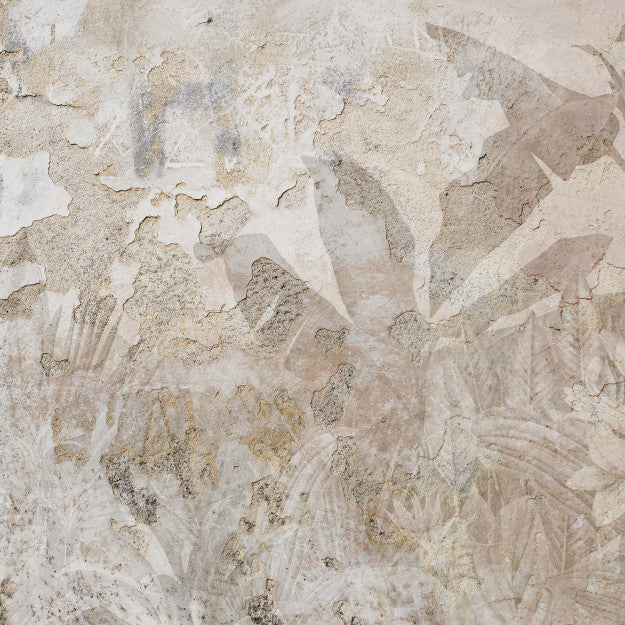 Les Dominotiers Tropical Patina Wall Beige Et Rose Behang DOM 413