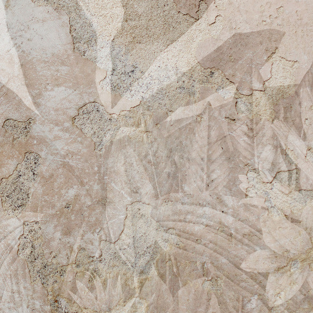 Les Dominotiers Tropical Patina Wall Beige Et Rose Behang DOM 413
