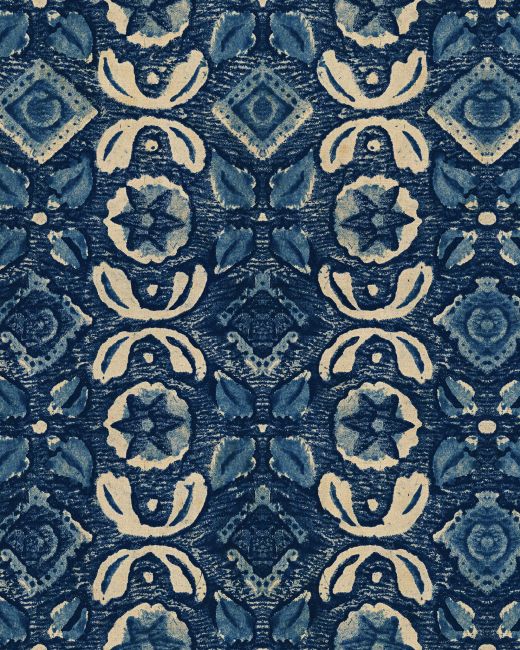 Mind The Gap Varanasi Indigo Behang