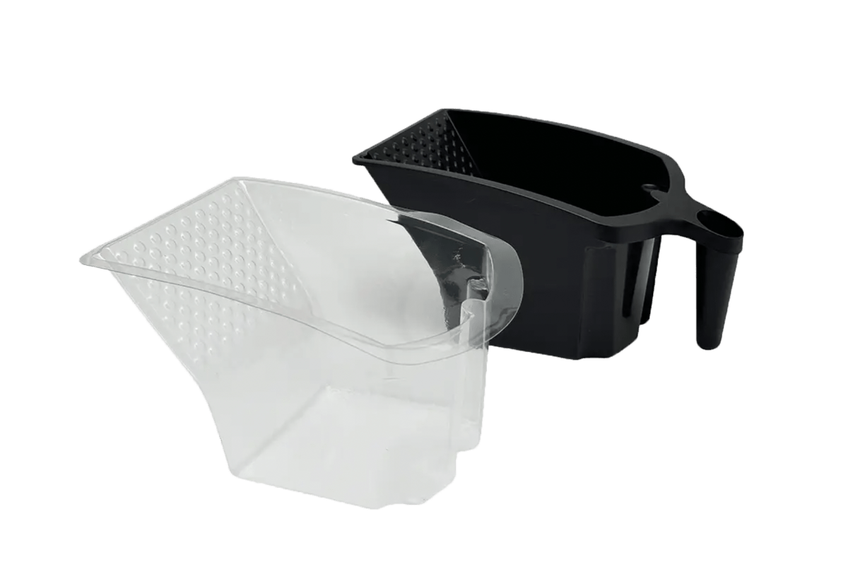 VERFBAKJE MET HANDVAT + 5 TRANSPARANTE INLEGBAKJES - LAB COLOUR THE WORLD