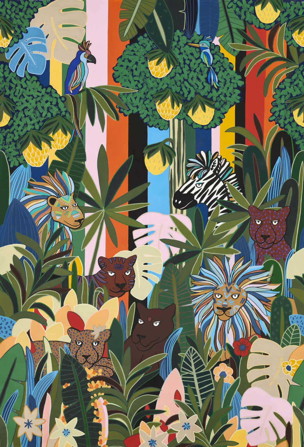 Pierre Frey Les Rois de la Jungle Behangpaneel FP607001 - LAB COLOUR THE WORLD