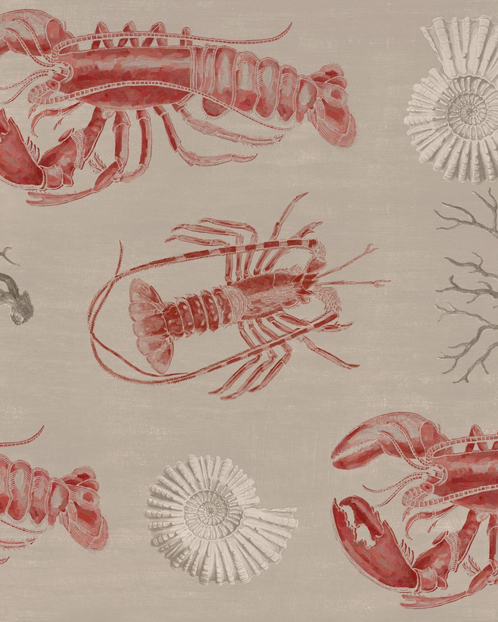 Mind The Gap Lobster Taupe Behang