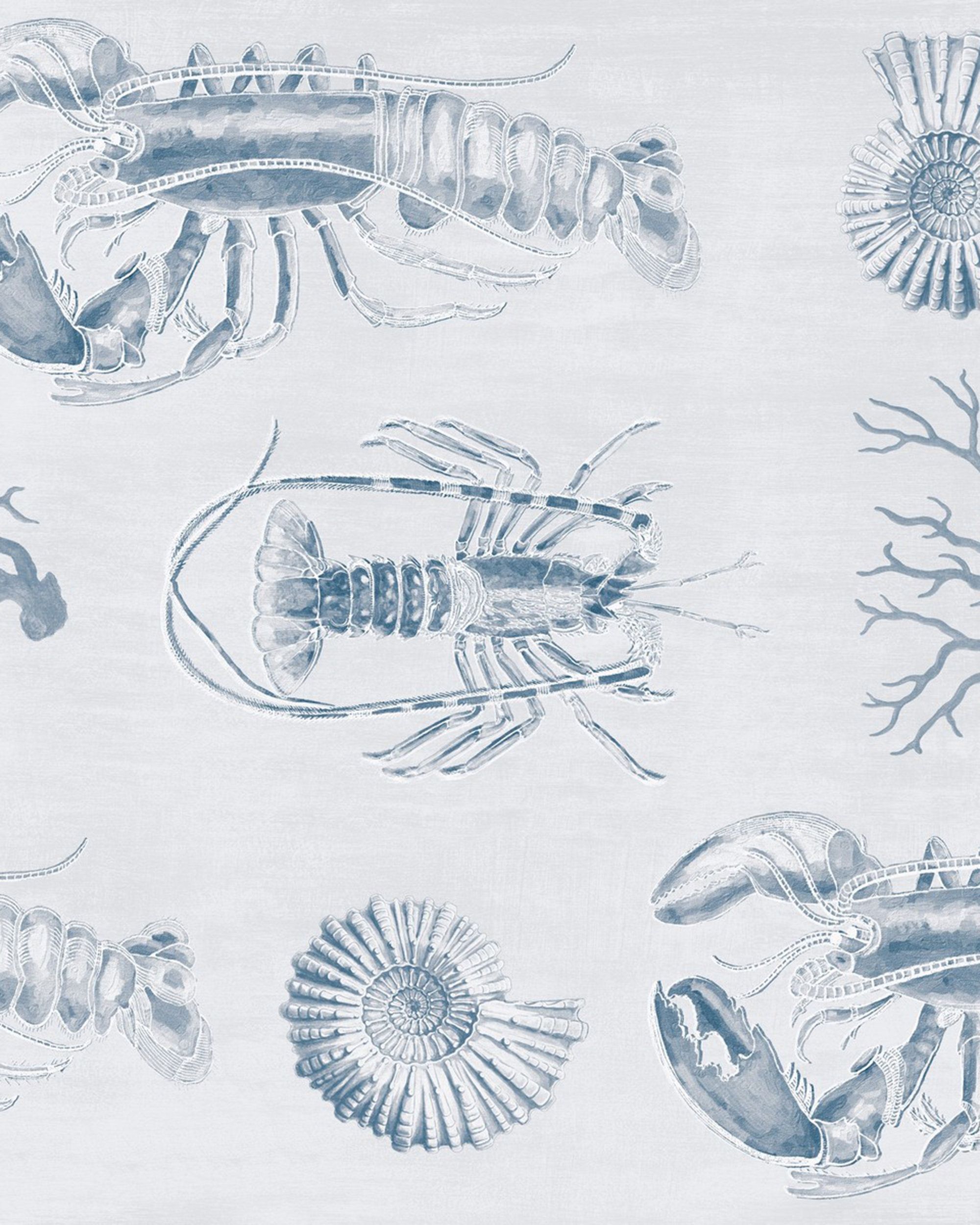 Mind The Gap Lobster Blue Behang