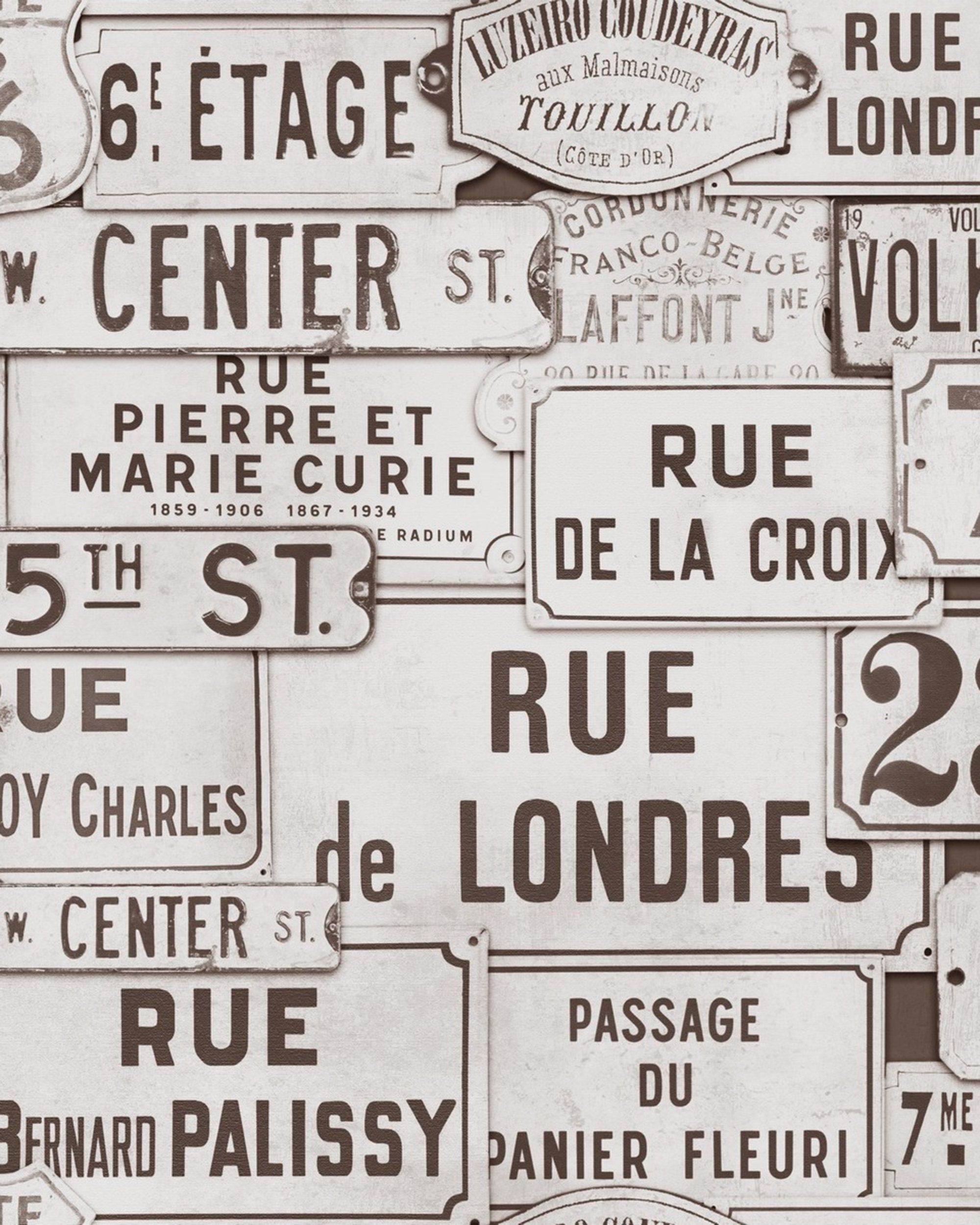 Mind The Gap Street Signs Brown Behang