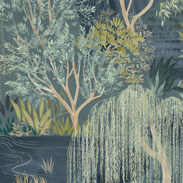 Les Dominotiers Water Garden Behang DOM 211-3