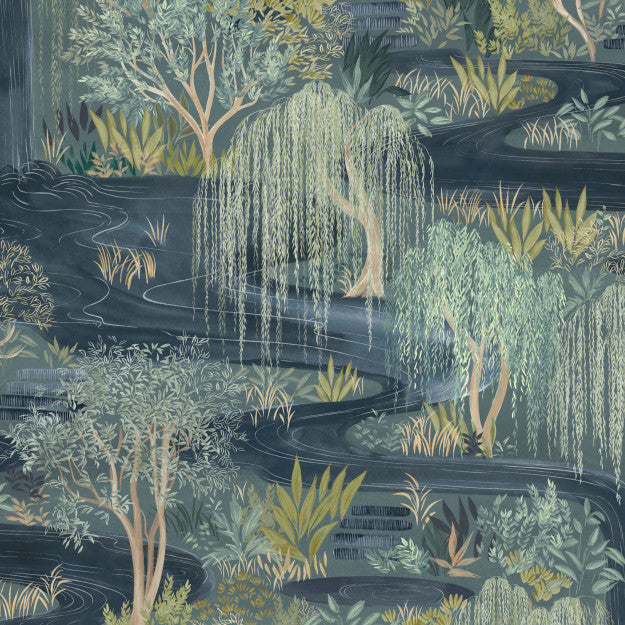 Les Dominotiers Water Garden Behang DOM 211