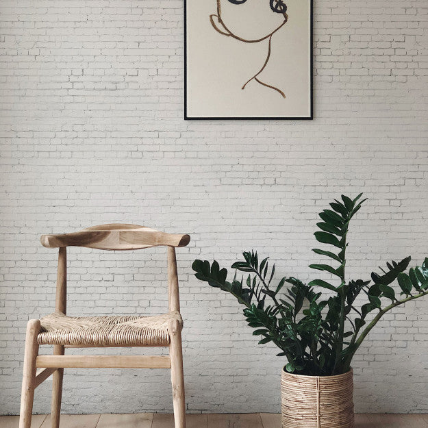 Les Dominotiers White Brick Wall Blanc Behang DOM 400