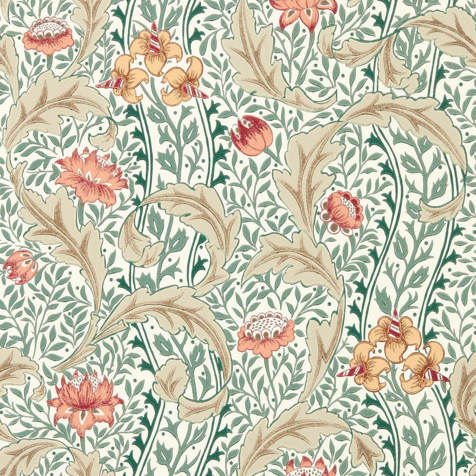 Morris & Co. Wild Tulip & Vine Behang 217578 - LAB COLOUR THE WORLD