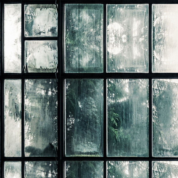 Les Dominotiers Window Factory Vert Et Blanc Behang DOM 436