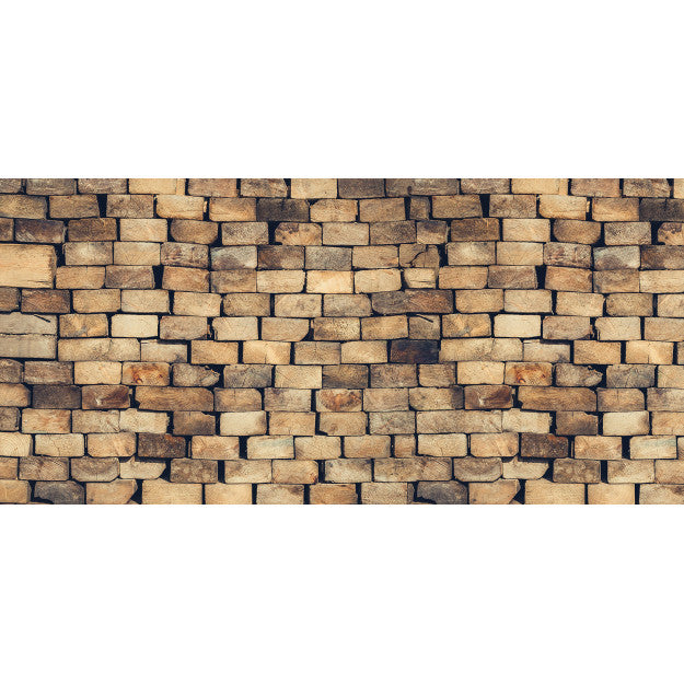 Les Dominotiers Wood Blocks Wall Marron Behang DOM 421