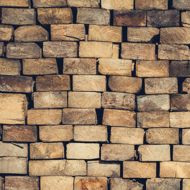 Les Dominotiers Wood Blocks Wall Marron Behang DOM 421