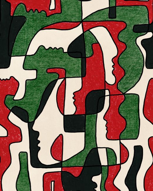 Mind The Gap Saudade in Green Behang