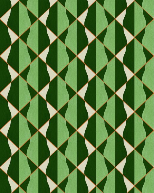 Mind The Gap Onde Verde Behang
