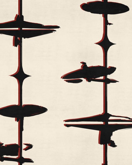 Mind The Gap Hi Hats Black Behang