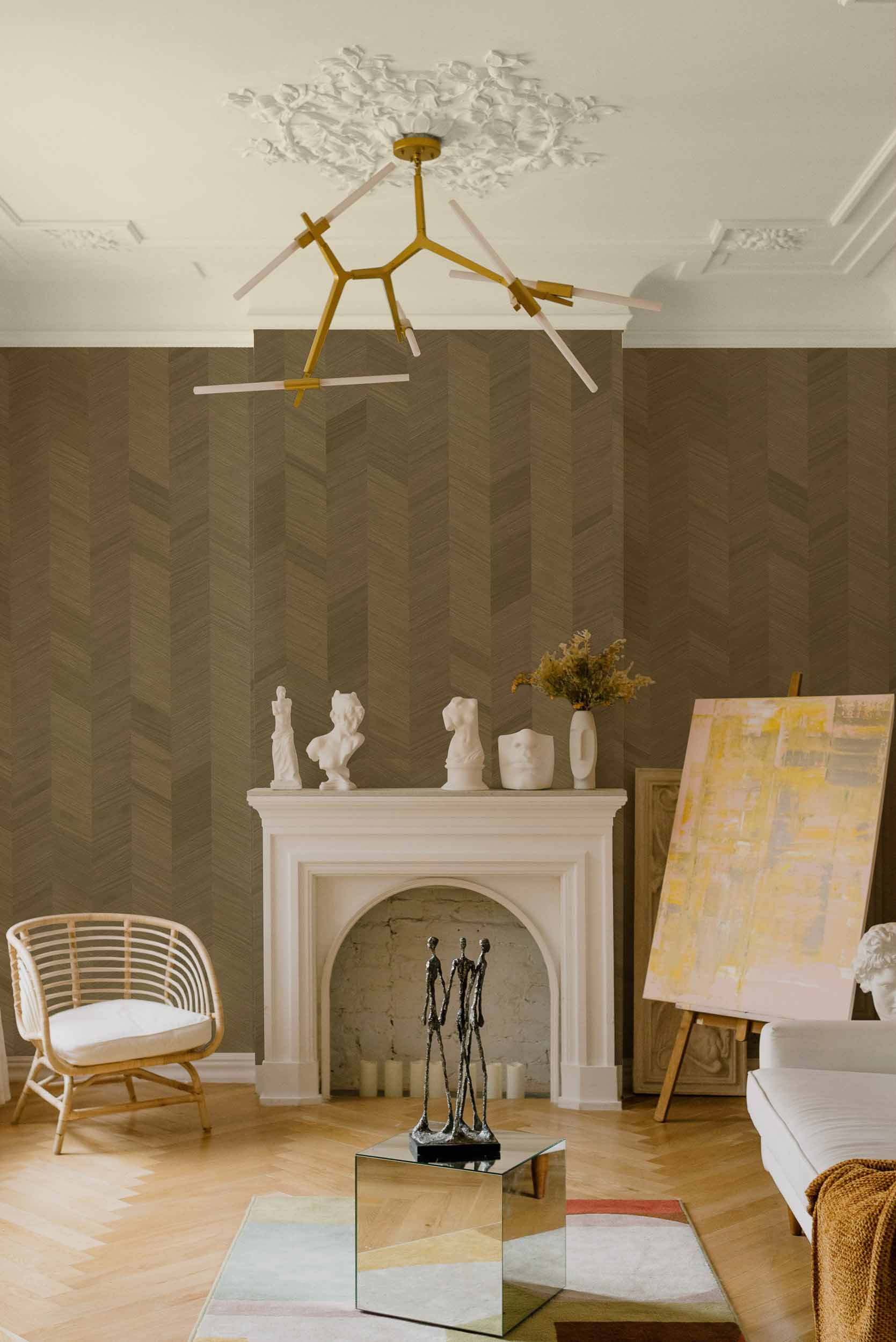 Coordonné Woodcraft Xl-Wheat-Spike behang A00459 sfeer afbeelding 2