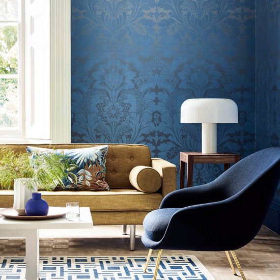 Little Greene St James's Park Behang Cobalt Fade