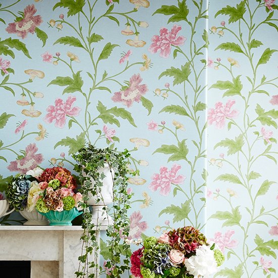 Little Greene China Rose Wallpaper 0247CHBLUEL