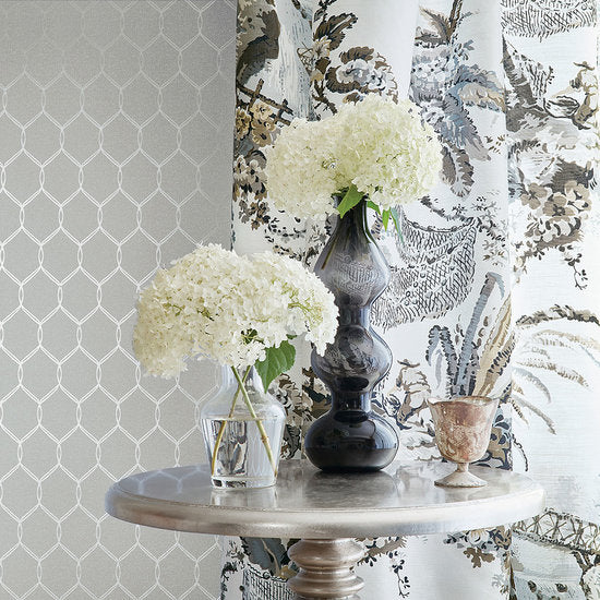 Anna French Leland Trellis Behang Small Scale AT9150