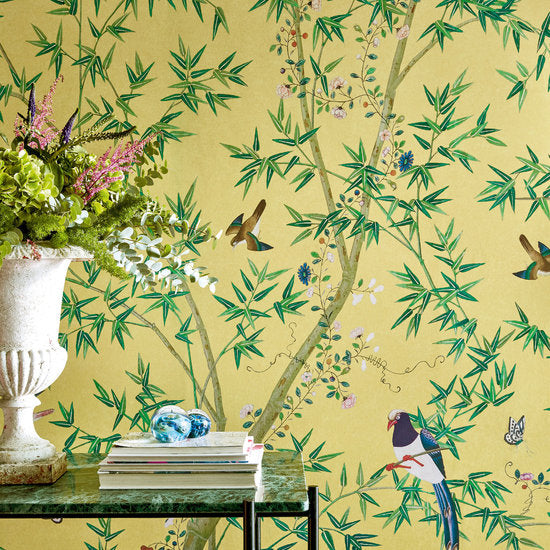 Little Greene Belton Scenic behang Sunbeam little greene behang detail 2