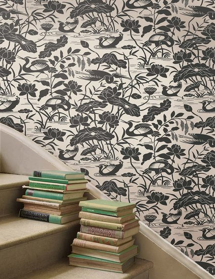 GP & J Baker Heron & Lotus Flower Behang Signature Wallpapers 2