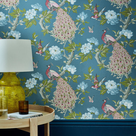 Little Greene Pavona Behang Peacock National Trust Papers 