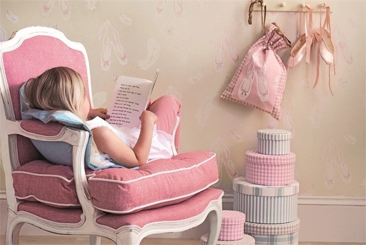 behang little sanderson ballet shoes meisjes kamer behang
