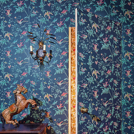 behang cole and son hummingbirds archive anthology indigo sfeer 2